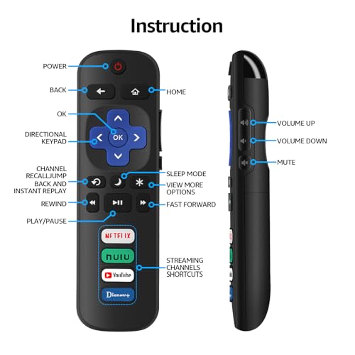 Télécommandes infrarouges pour Roku TV TCL et Hisense rechange par 2