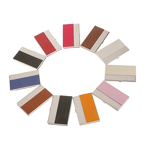 Capa para cartão de crédito Almencla de aço inoxidável com nome para cartão de visita - preta