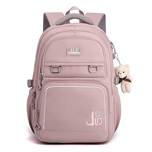 Mochila Impermeável mochilas Para Notebook Masculina/Feminina Doe acessórios de boneca de urso Roxa