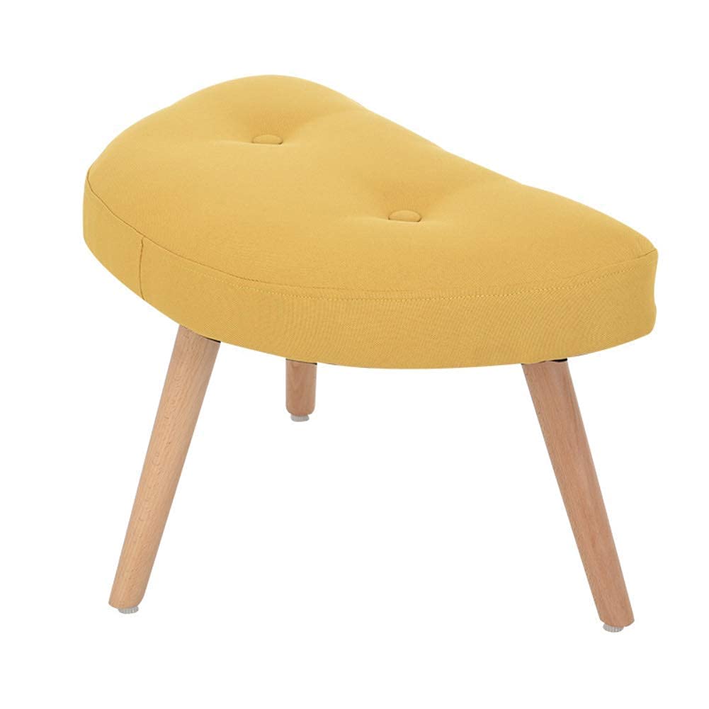 Repose-Pieds Réglable pour Sol Irrégulier Pouf Ottoman Stable Jaune