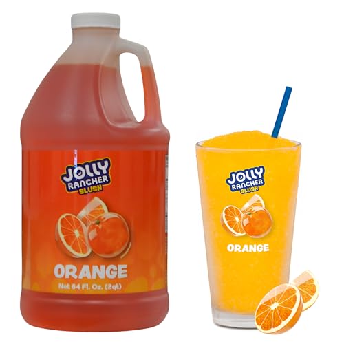 Image of JOLLY RANCHER SLUSH Orange Frozen Beverage Mix - Fruit Flavor Slushie Mix for Machine, 1 /2 Gallon Bottle - Drink Concentrate, 5:1 Ratio for Slushie & Frozen Drink Machines