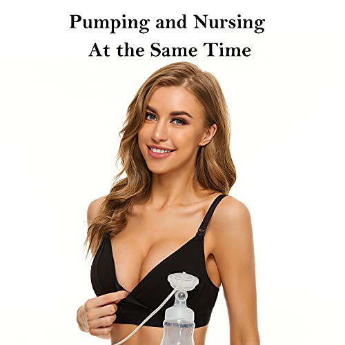 Pumping Bra Hands Free Pumping Bra and Nursing Bra Adjustable Wireless Comfortable Pump Bra Plus Size Fits Breast Pumps2