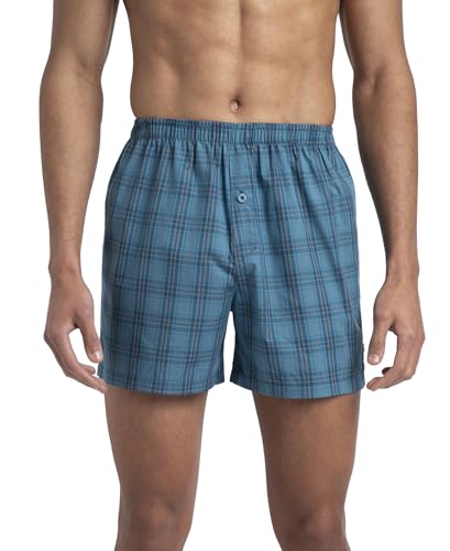 Image of Jockey 8222 Men Super Combed Mercerized Cotton Woven Checkered Inner Boxers with Ultrasoft and Durable Inner Waistband Pack of 2