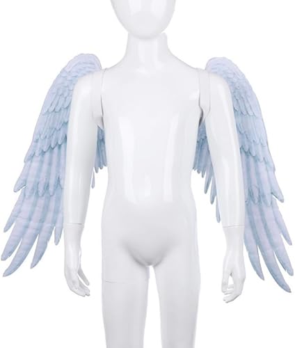 Miniatura 6 de Alas de ángel para niños, alas de ángel de plumas blancas para niñas, disfraz de fiesta de Halloween, disfraz de alas de Halloween, alas decorativas