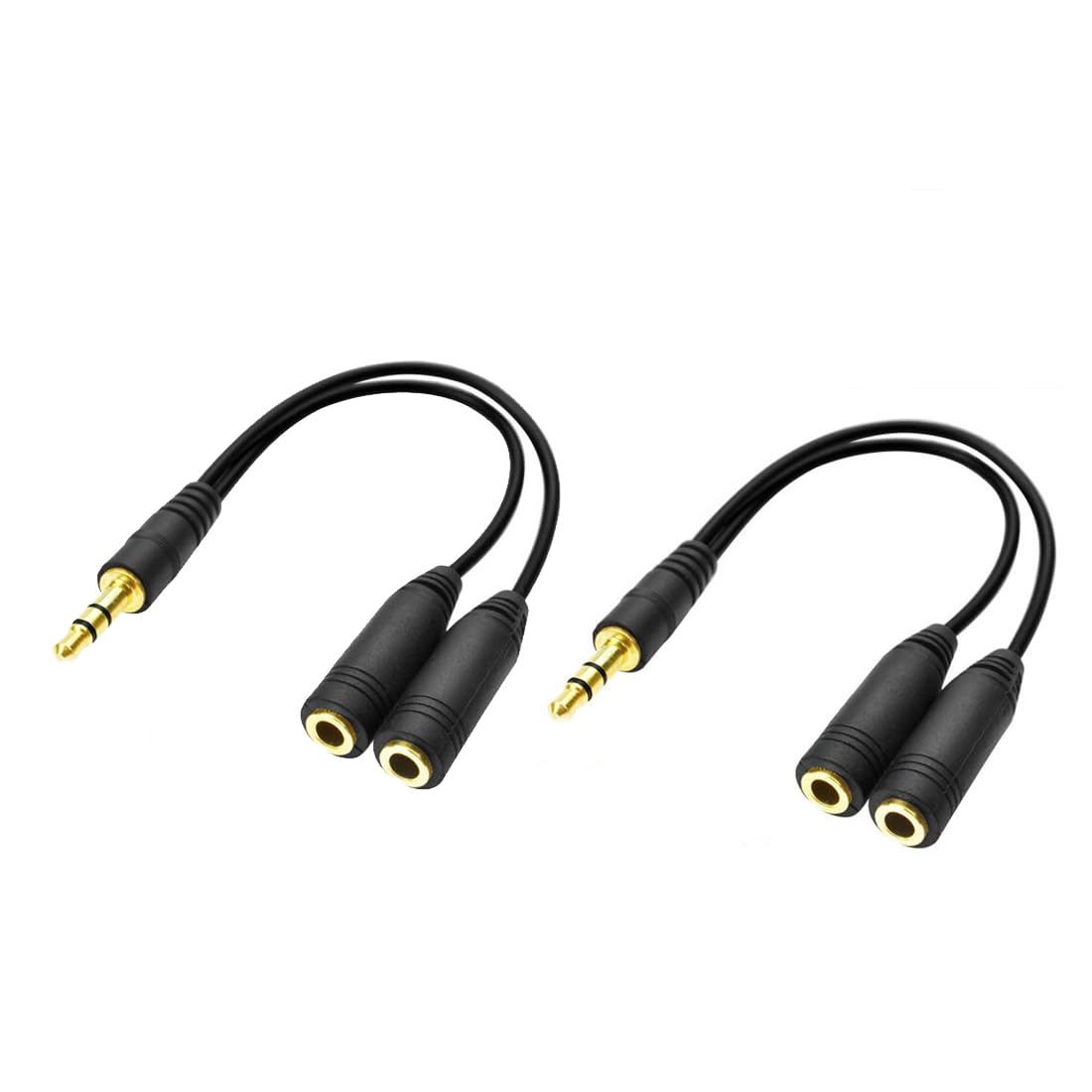 Amazon | 3.5mm AUXケーブル2分配 イヤホン分岐ケーブル イヤホン