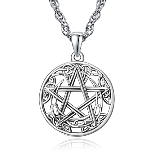 Collier Valknut argent 925 bijou viking quotidien style vintage pour homme et femme