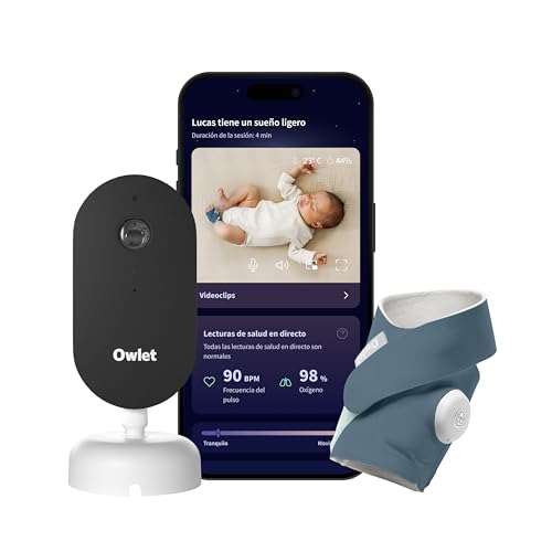 Owlet Dream Duo™ 3 - Dream Sock Bedtime Blue + Dream Sight - Sistema di monitoraggio intelligente per la salute dei bebè