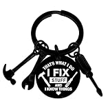 Waeceip Divertente regalo meccanico per uomini, fantastico portachiavi meccanico regalo divertente per macchinisti edili manutenzione regalo fantastico per meccanici papà, fratello, marito, regalo di