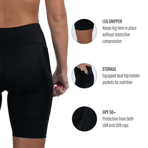 Zoot Women’s Core 8-Inch Tri Shorts, Quick Dry Performance Triathlon Short with Cycling Chamois Pad, Pockets & UPF 50+ Fabric3