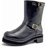 [ワイルドウィング] 厚底イーグル ブラック 26.5cm 本革バイクブーツ おしゃれ 街歩きにも最適 初心者にもお勧め