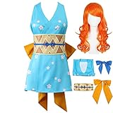 REDPKOS Anime Cosplay Costume Anime Dress Cosplay Outfit Suit with Wig