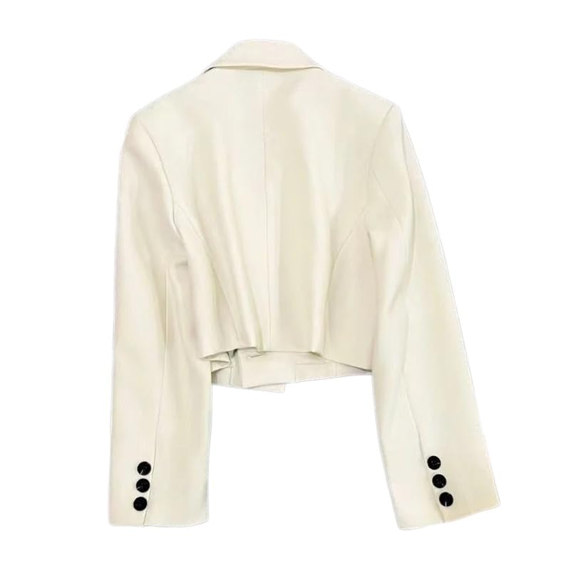 Blazer Donna,Blazer Corti da Donna, Tendenza Versatile, Giacca da Donna Elegante con Un Solo Bottone, Cappotto da Completo