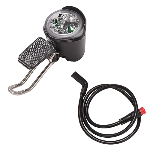 Caoruiy E-Bike Led Headlight 6V 12V 24V 36V 48V 60V Bicycle Light Waterproof Front Headlight Waterproof Connector (2 Pins)