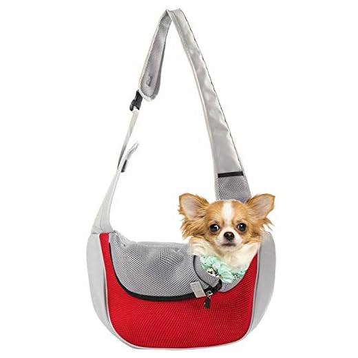 EVBEA Dog Carrier Sling Front Pack Cat Puppy Carrier Purse Breathable Mesh Travel for Small Pet Dogs Cats Sling Bag