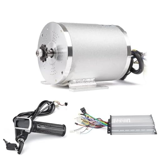 Electric Brushless DC Motor Complete Kit, 48V 2000W 4300RPM High Speed Motor, With 33A 15 Mosfet Controller, Battery Display LCD Throttle, Electric Scooter Bicycle Motorcycle Mid Drive Motor, DIY Part