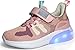 Voovix Kinder LED Schuhe Low-top USB Aufladen Blinkende Turnschuhe Unisex Kids glänzend Light up Schuhe für Jungen und Mädchen, Rosa32