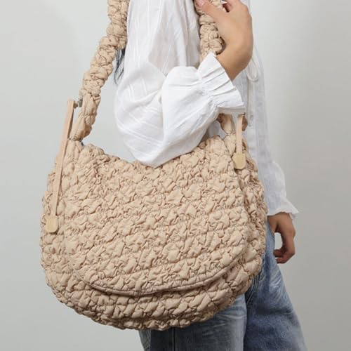 [PANGBOER] Soft Quilted Shoulder Fashionable Women Puff Bag Large Suspect Handbag Underarm Purse Puff4