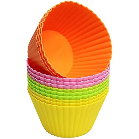 Silicone Cupcake Baking Cups 12 Pack - 3.54 inch Non-stick Cupcake Liners, Reusable Jumbo Silicone Baking Cups Easy to Clean, Perfect for Birthday, Wedding, Christmas, Party Cover