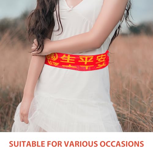 LOGOFUN 20pcs Single Layer Woven Red Waist Belt for Chinese Zodiac Year Good Luck Protection Blessing Unisex4