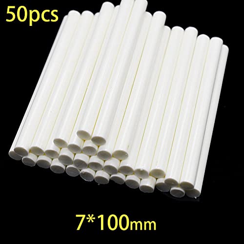 50 szt. 7 x 100 mm klej topliwy w sztyfcie do 7 mm rzemiosło elektryczne DIY naprawa domu biały klej wosk w sztyfcie