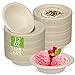 Paper Bowls, 100% Compostable Disposable Soup/Salad Bowls 12 Oz 125 Pack, PFAS-Free BPI Certified Eco-Friendly Hot/Cold Food Bowls, Natural Brown 1