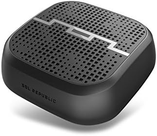 SOL REPUBLIC Punk Wireless Portable Bluetooth Speaker – Water & Sand Resistant, 60ft Range, Quick Bluetooth Pair, Ultra Portable, Aux In, Aux Out, Camera/Bike Mount, SOL-P1510BK Black