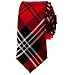 TopTie Unisex New Fashion Black and Red Plaid Skinny 2" inch Necktie