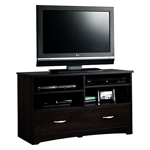 Sauder Beginnings TV Stand with Drawers, For TV’s up to 46″, Cinnamon Cherry finish