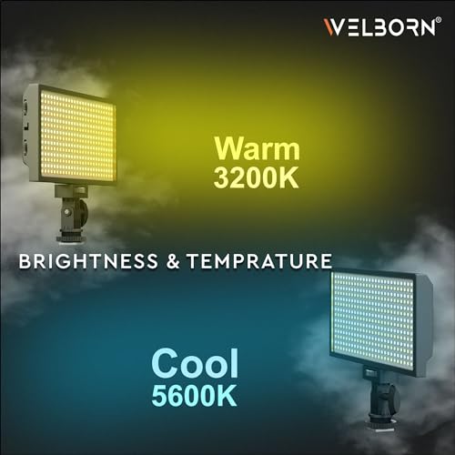 Image of Welborn Bi-Color Dimmable 364 LED Video Light for YouTube Video, Product Photography, Makeup Shoot and More