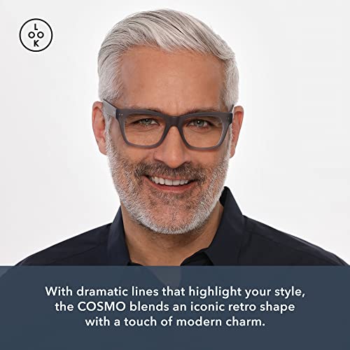 Look Optic Cosmo Reader - Stylish, Unisex, High Optical Quality Readers - Comfortable, Scratch Resistant Reading Glasses 2.00, Grey #TOP5