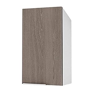 Berlioz Creations CP4HC Hängeschrank für Küche mit 1 Tür aus Eiche, 40 x 34 x 70 cm, 100 Prozent französische Herstellung
