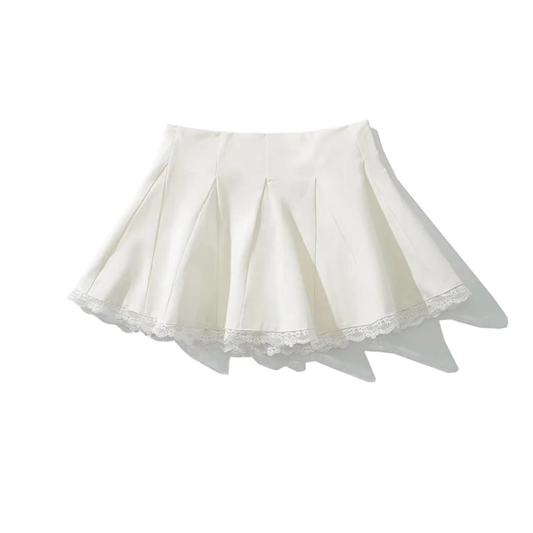 Mini jupe à lacets sur le devant pour femme - Taille basse - Coupe trapèze - Jupes de sport de golf Y2K