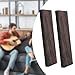 Fancyes Blackwood Lumber Blackwood Blank Smooth Surface,Wood Lumber Handle Plate,Handle Knobs Fades Resistant DIY Musical Instrument, 2 pc
