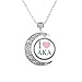 Produktbild bab Alpha Kap Alpha Sorority Glas-Cabochon Kunstfoto 4 der Mond Halskette Schmuck