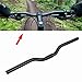 HERCHR Aluminum Alloy Riser Handlebar for Fixed Gear Road Bike, 25.4mm Clamp x 520mm Width, Lightweight Matte Finish Bicycle Bar for Track, Single Speed, Fixie, Urban Cycling (a)