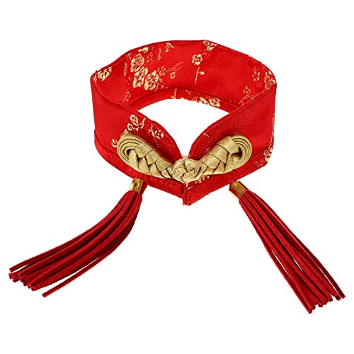 Collar con moño festivo para mascotas estilo chino miniatura 3