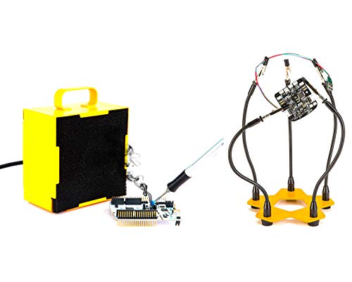 KOTTO Solder Smoke Absorber Remover Fume Extractor Smoke Prevention Absorber DIY Working Fan, Third Hand Soldering Tool PCB Holder Combo
