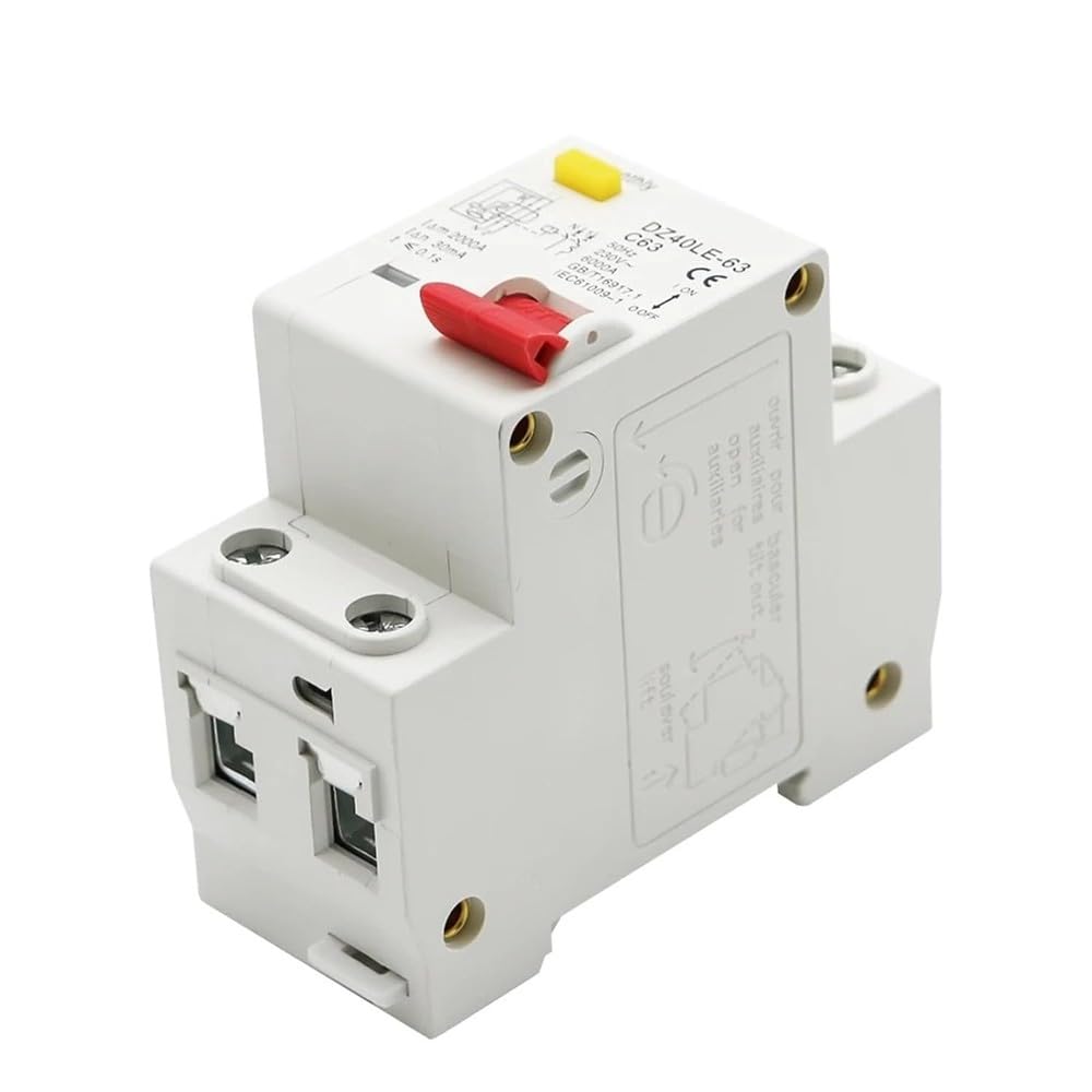 Interruttore Automatico Differenziale RCBO 230 V 1P+N Con Protezione Da Sovraccarico E Cortocircuito 6-63A Componenti elettrici(40A)