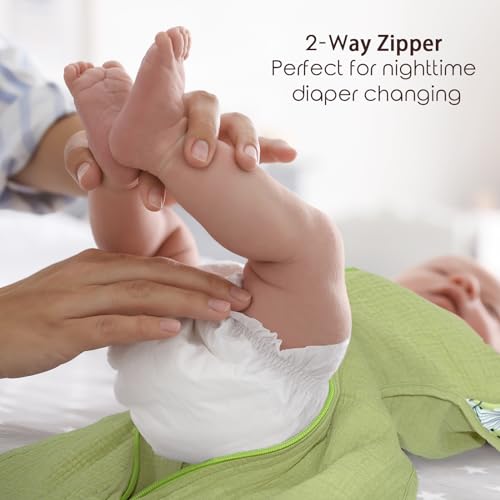 Image of Baby Swaddle for Newborns - Swaddle Blanket Sleep Sack, 2-Pack 100% Cotton Hands Up Wearable Bag, Newborn Essentials for Baby Boys & Girls, 2-Way Zipper (Vitality Style, 3-6 Months)