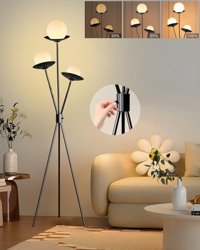 Image of Lightdot Globe Floor Lamp with LED Bulbs Included, Dimmable Floor Lamps,Unique Modern Standing Tall Lamp for Bedroom Living Room /Sofa Beside /Corner Decor-Gold