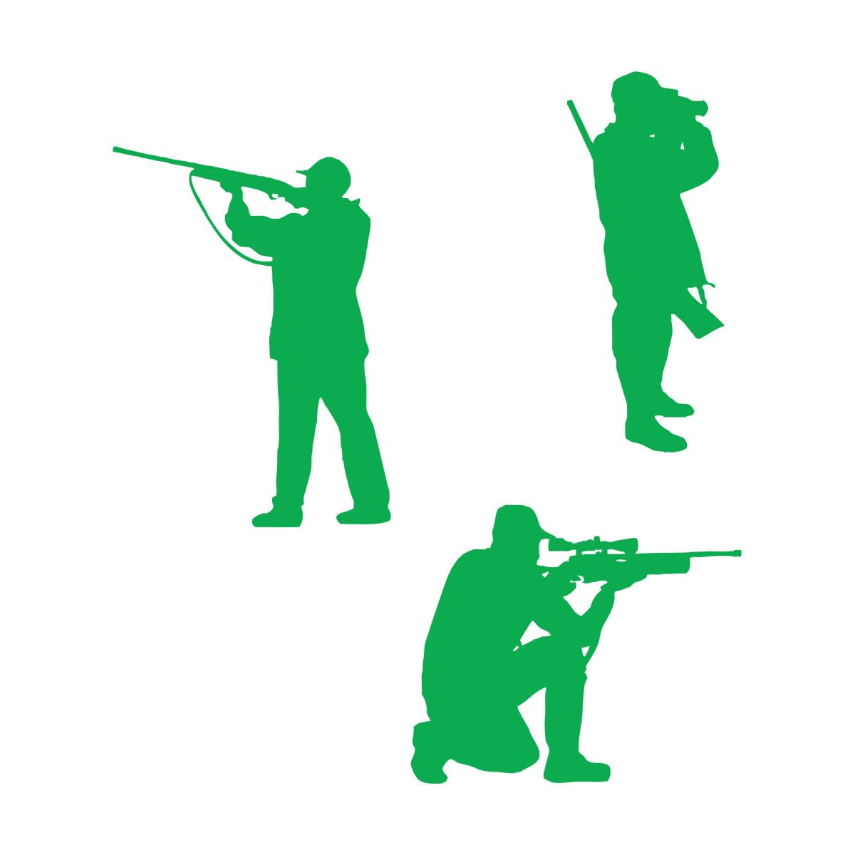 Hunter Wall Decal Set Sports Hunting Outdoor Life Man Cave Kids Room Nursery Home Decor Removeable Art Vinyl Wall Stickers Small - 37x42cm
