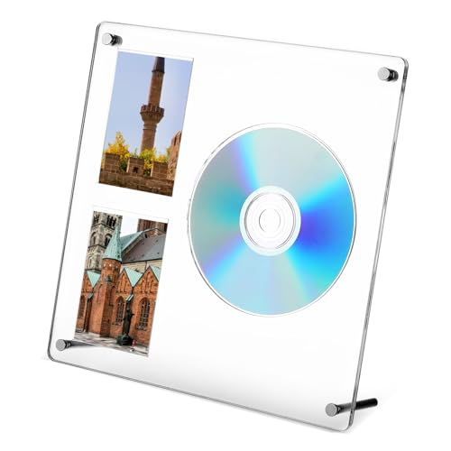 SOLUSTRE Cd Holder Display Stand Clear Acrylic Photocard Rack for Tabletop Use Sturdy and Compact Design for Collectibles Versatile for Decor