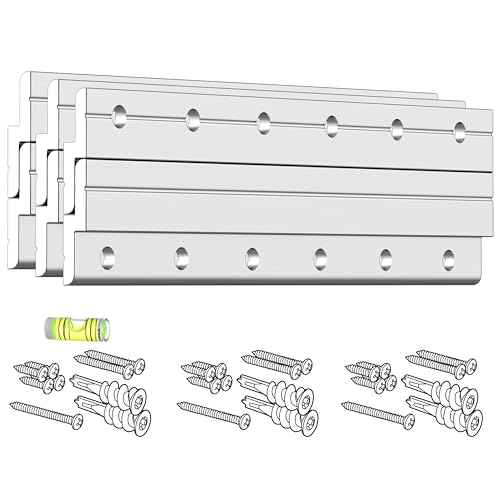 Image of Z Clips 6 inch 3 Pack - French Cleat Picture Hanger Heavy Duty - Wall Mirror Mounting Bracket - Flush Mount Hanging Kit for Shelf, Painting, Frames, Cabinet, Soundbar, Whiteboard or Headboard - 60 lb