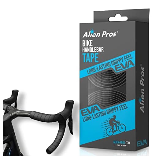 ALIEN PROS EVA Bike Handlebar Tape (2-Pack, Black) - Enhanced Grip & Comfort
