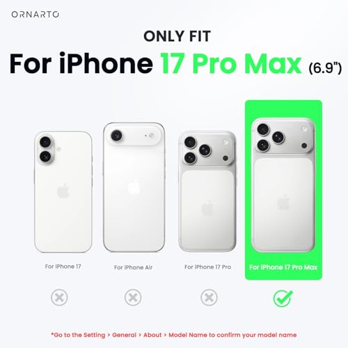 Image of ORNARTO Compatible with iPhone 17 Pro Max Case 6.9 inch, Slim Liquid Silicone 3 Layers Soft Gel Rubber Shockproof Protective Cover with Anti-Scratch Microfiber Lining-Navy Blue