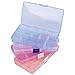 Produktbild LIVEGREEN 4 Stück Schmuck-Organizer, 15 Fächer, Kunststoff-Aufbewahrungsbox für Schmuck, transparenter Kunststoff, Ohrring-Organizer, Schmuck-Aufbewahrungsboxen (4 Farben)