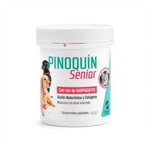 PINOQUIN SENIOR con HARPAGOFITO. Condroprotector para perros y gatos que fortalece sus articulaciones. Ideal para perros y gatos senior. Contiene 160 comprimidos fabricados en España.