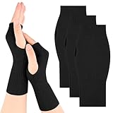 Vancle 3 Paar Halb Fingerlose Handschuhe Unisex – Leichte Strickhandschuhe für Herren & Damen, Warme Pulswärmer für Büro, Freizeit, Schreiben, Radfahren