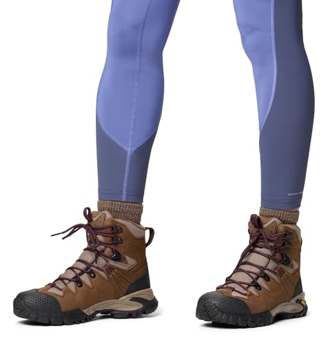 Columbia Womens Geoterra Outdry Leather Hiking Boot, Dark Brown/Moonvista, 7