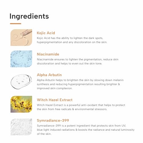Image of DERMATOUCH Kojic Acid Serum 2%| Best For Hyperpigmentation & Uneven Skin Tone | For Both Men & Women